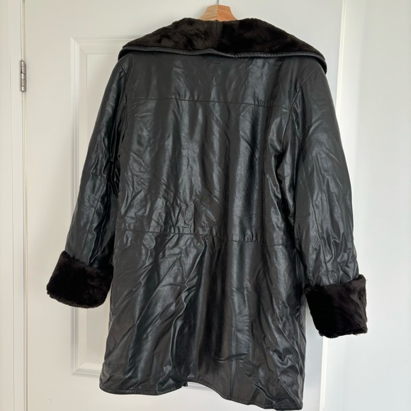 Nuage Brown Faux Leather / Fur Jacket - Picture 8 of 9